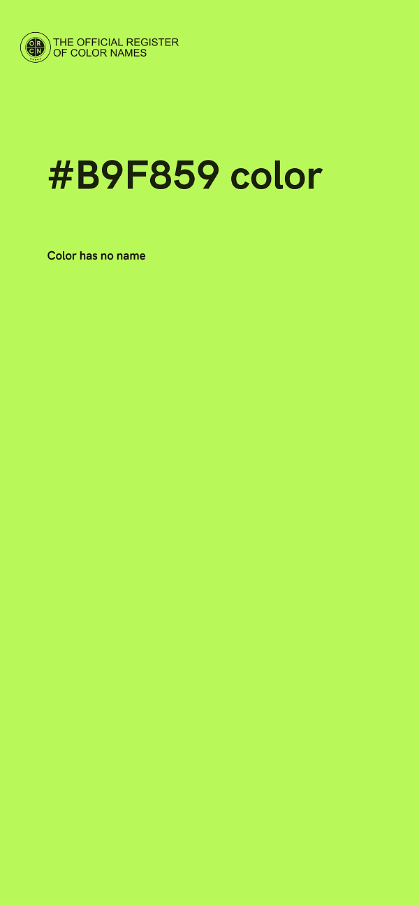#B9F859 color image
