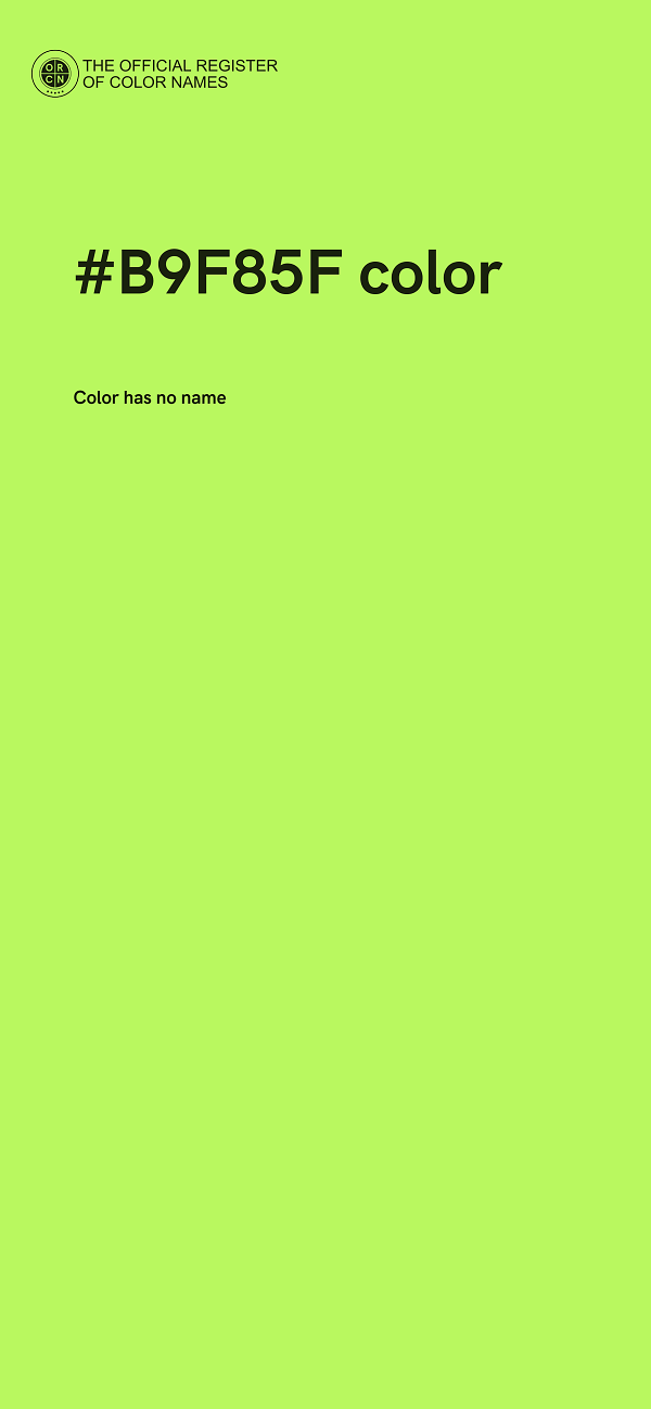 #B9F85F color image