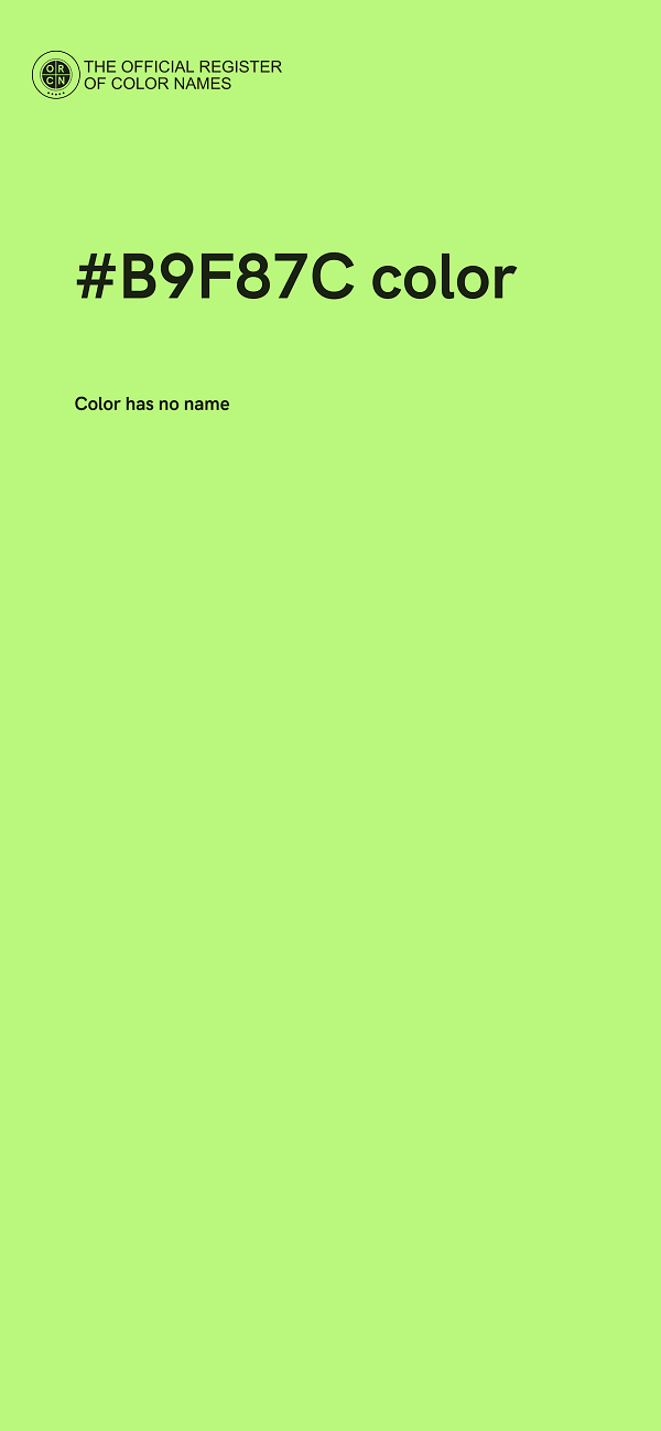 #B9F87C color image