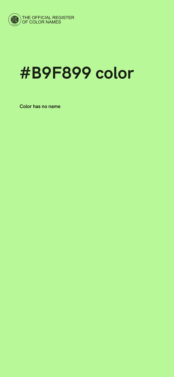 #B9F899 color image