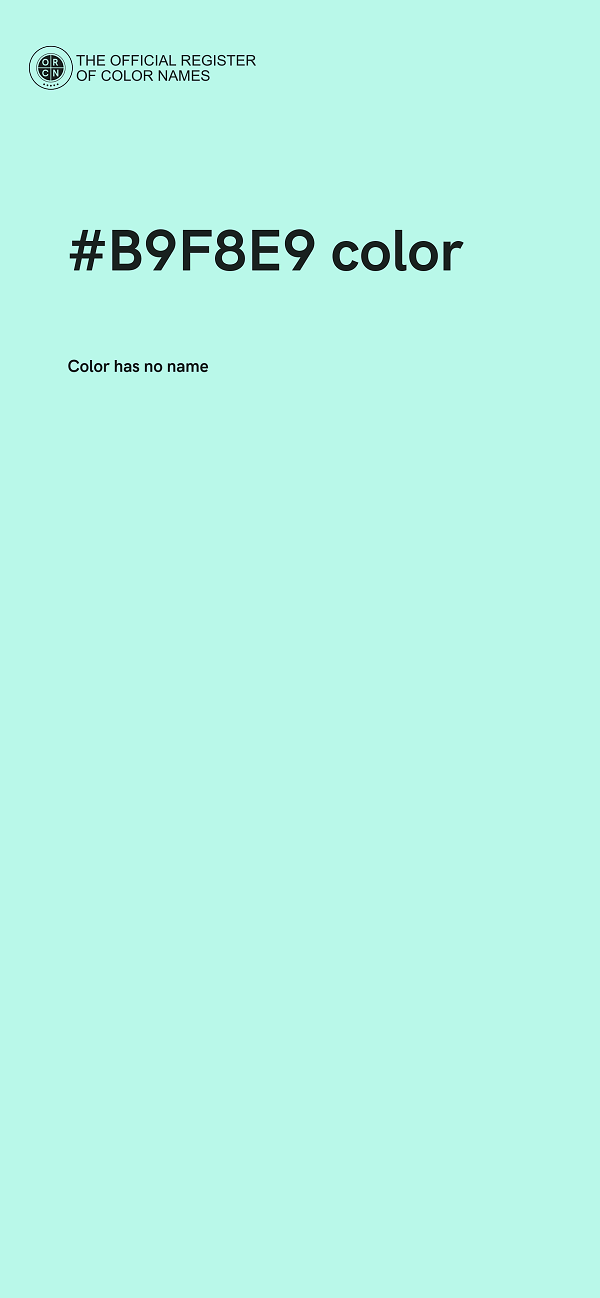 #B9F8E9 color image