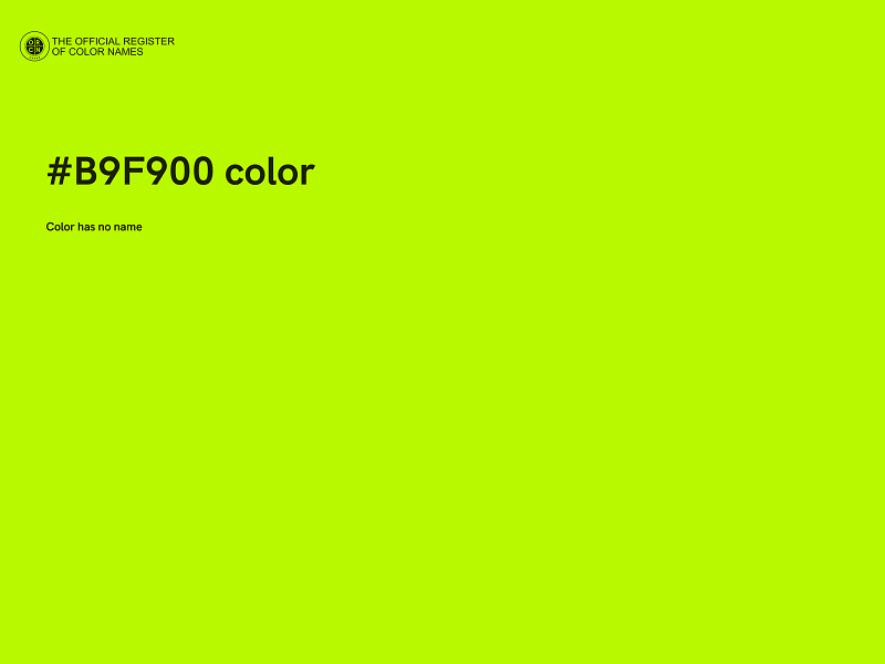 #B9F900 color image