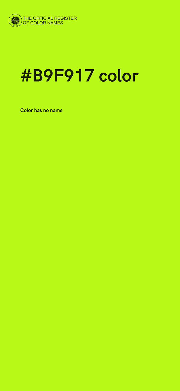 #B9F917 color image