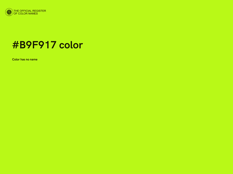 #B9F917 color image