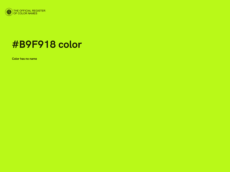 #B9F918 color image