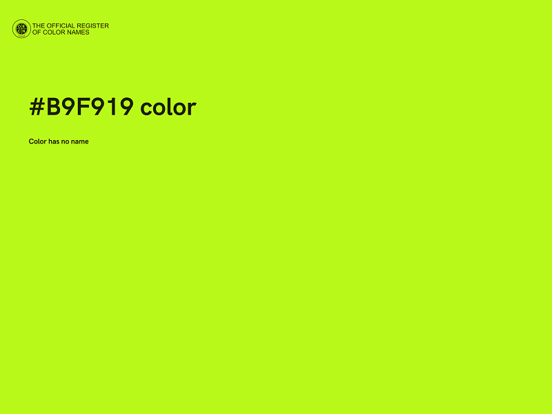 #B9F919 color image