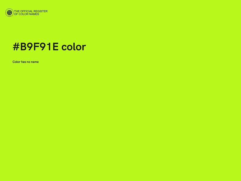 #B9F91E color image