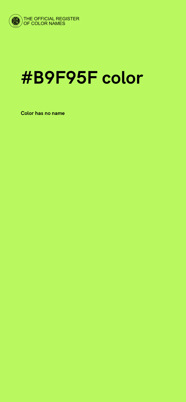 #B9F95F color image