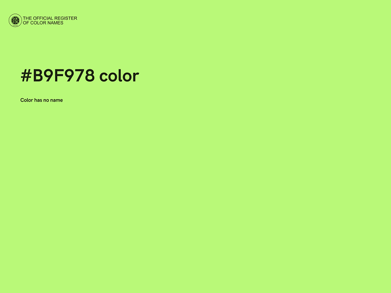 #B9F978 color image