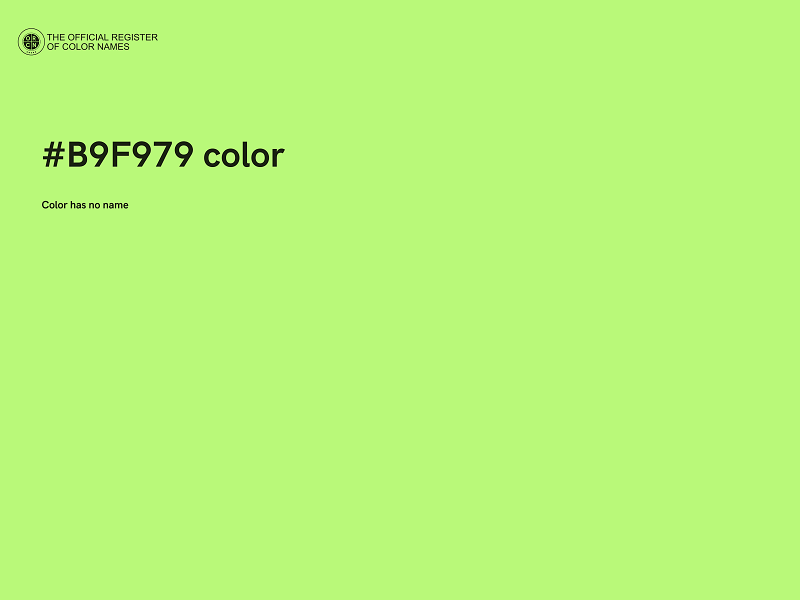 #B9F979 color image