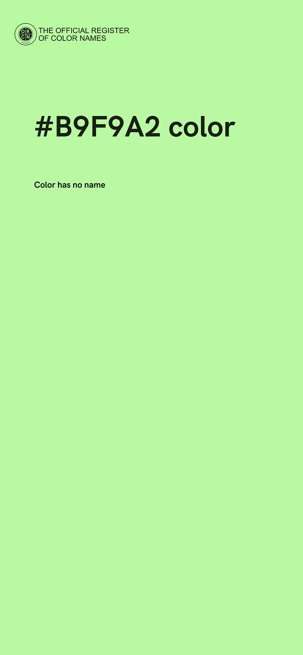 #B9F9A2 color image