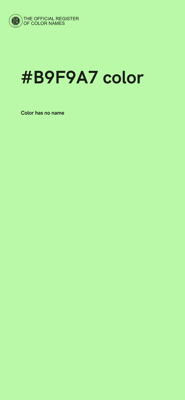 #B9F9A7 color image