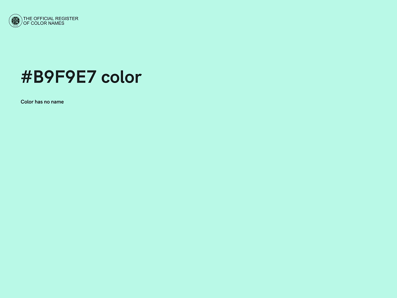 #B9F9E7 color image