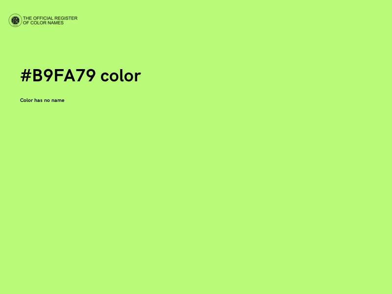 #B9FA79 color image