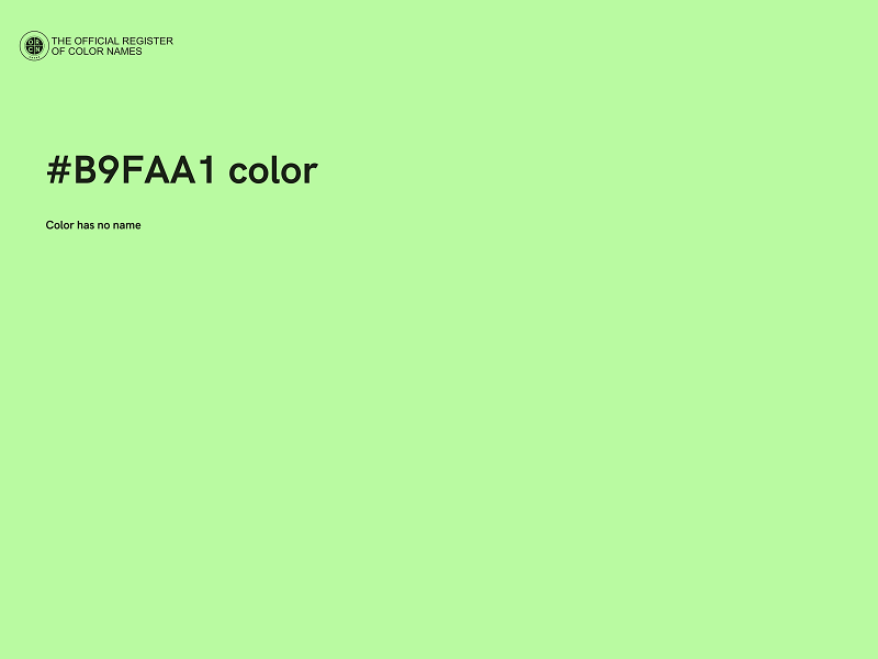 #B9FAA1 color image