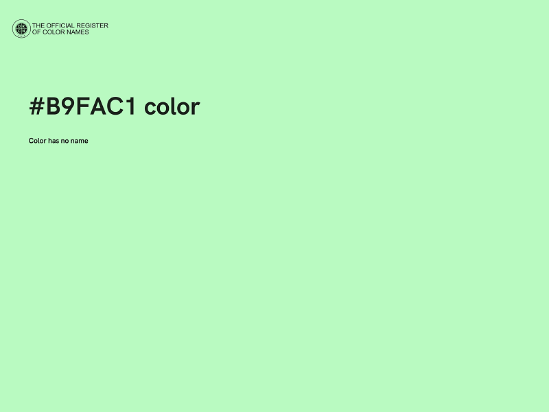 #B9FAC1 color image