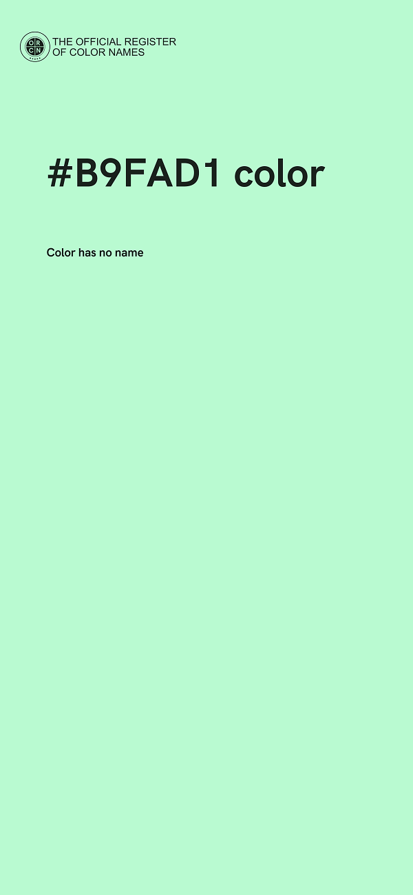 #B9FAD1 color image