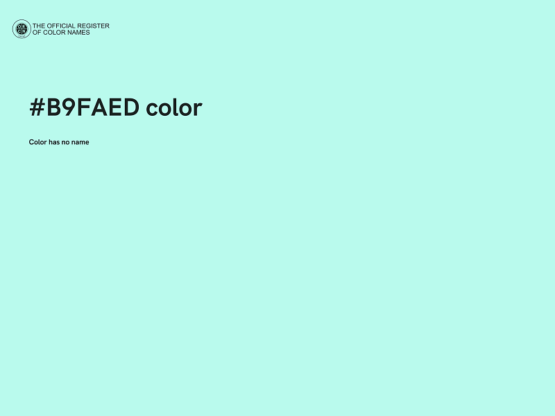 #B9FAED color image