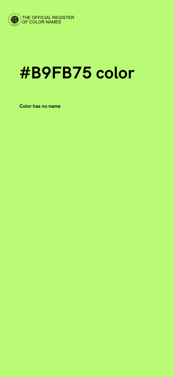 #B9FB75 color image