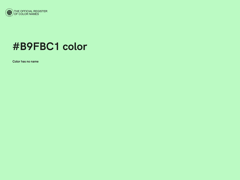 #B9FBC1 color image