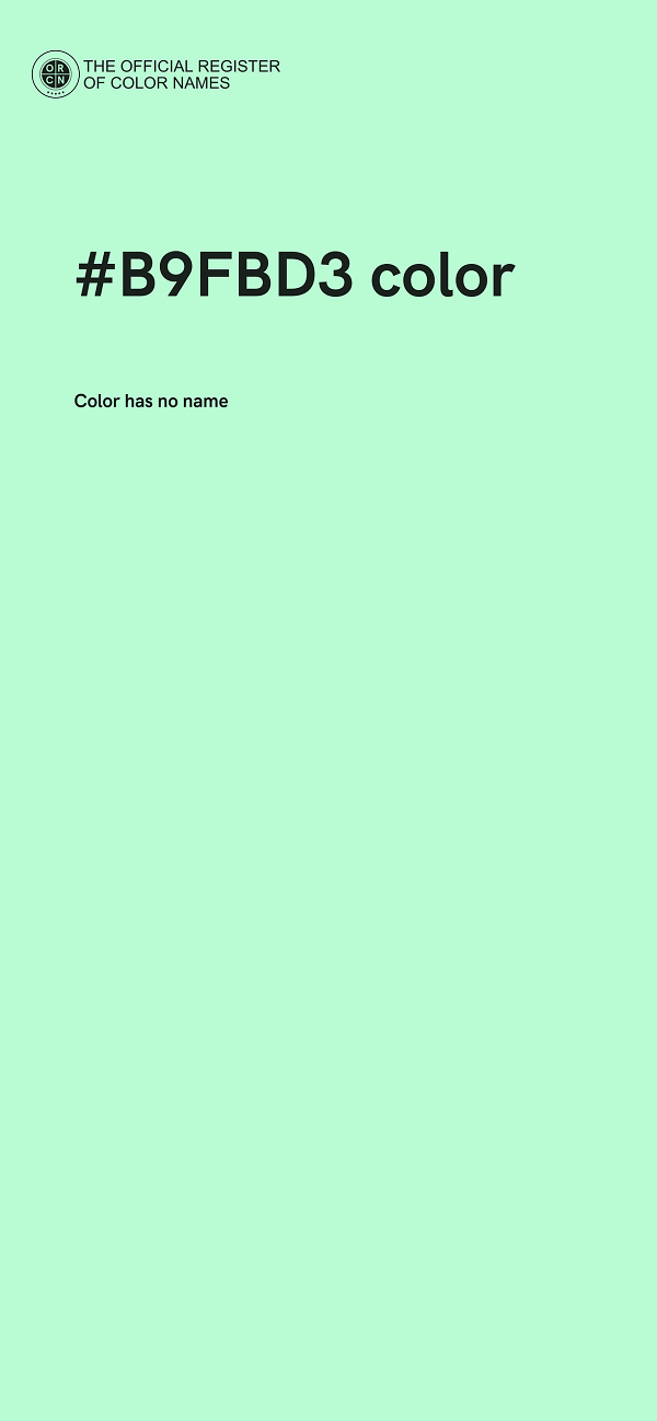 #B9FBD3 color image