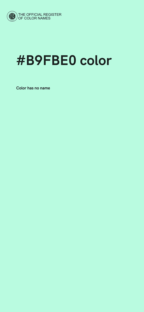 #B9FBE0 color image
