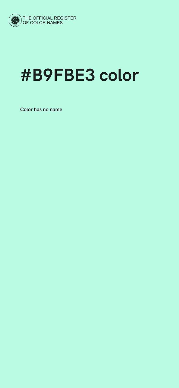 #B9FBE3 color image