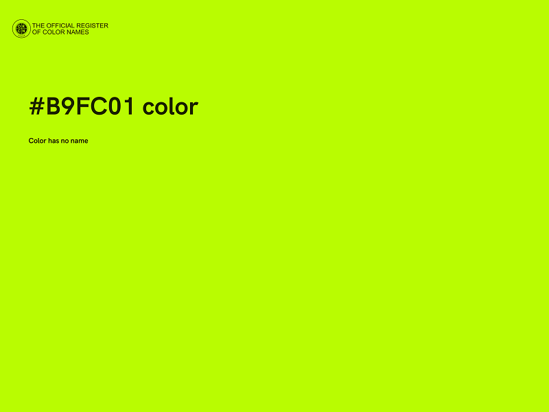 #B9FC01 color image