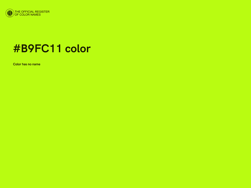 #B9FC11 color image