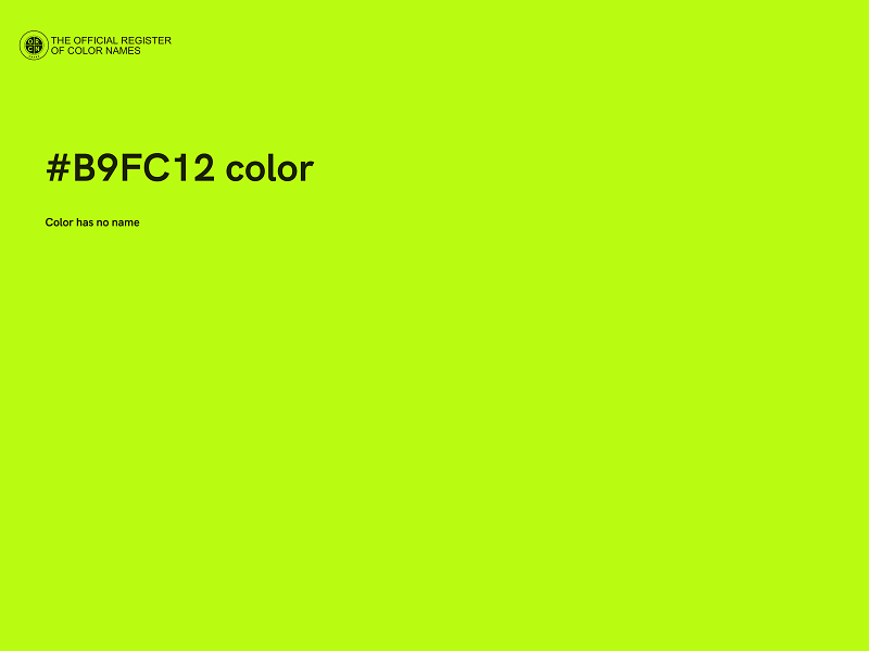 #B9FC12 color image