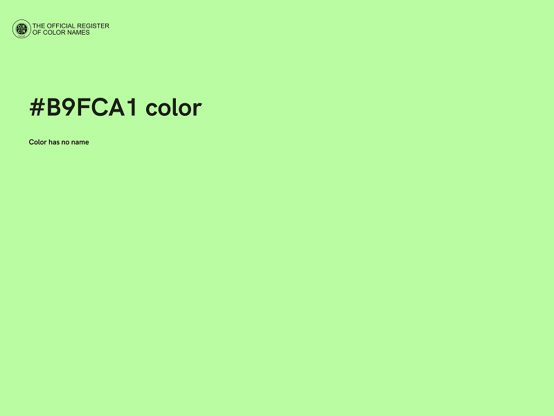 #B9FCA1 color image