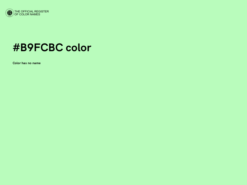 #B9FCBC color image