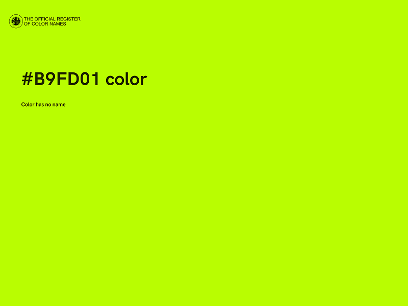 #B9FD01 color image