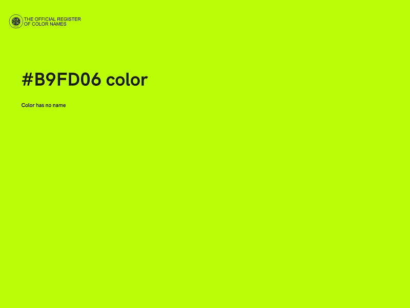 #B9FD06 color image