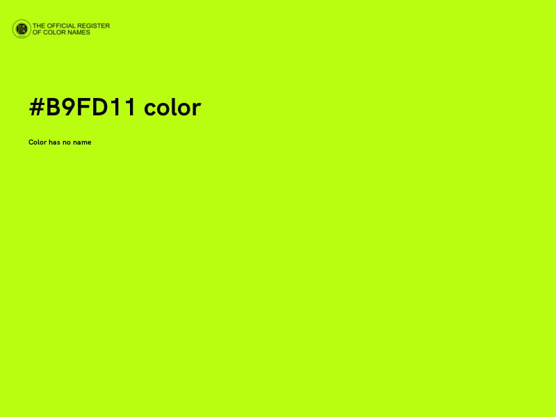 #B9FD11 color image