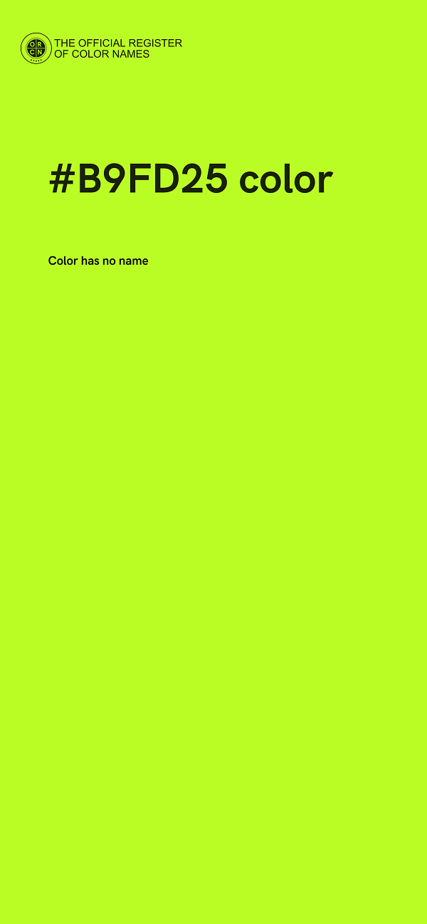 #B9FD25 color image