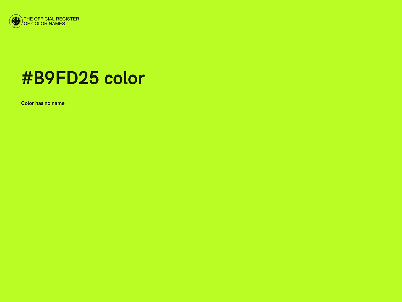 #B9FD25 color image