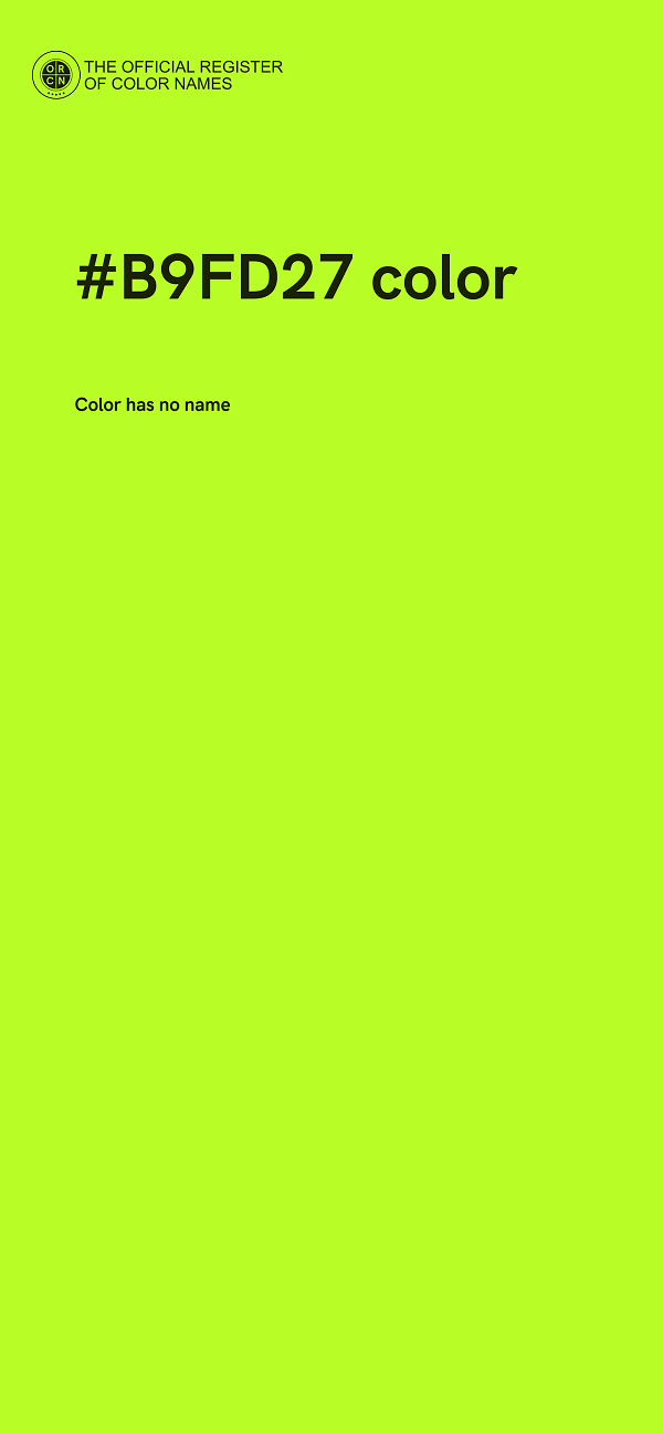 #B9FD27 color image