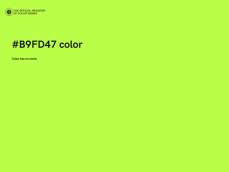 #B9FD47 color image