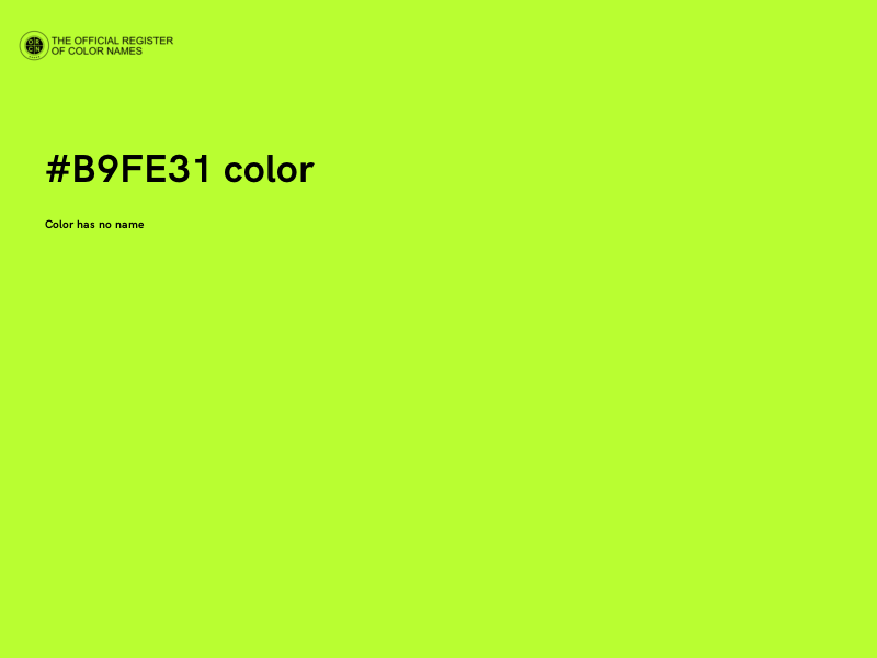#B9FE31 color image