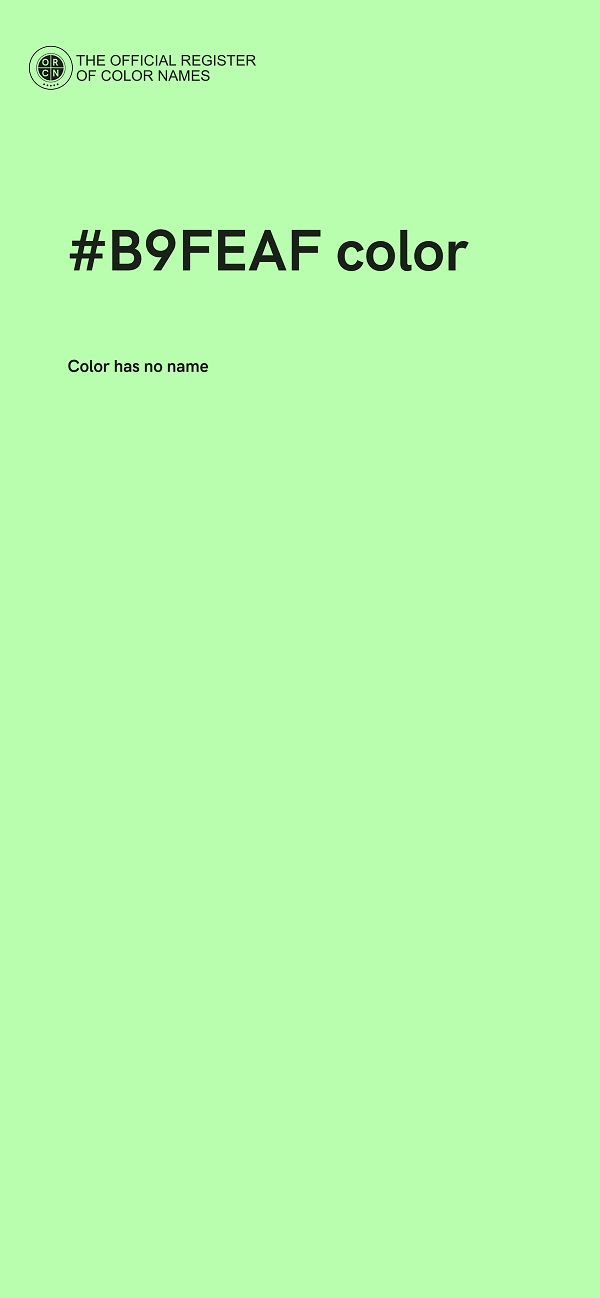 #B9FEAF color image