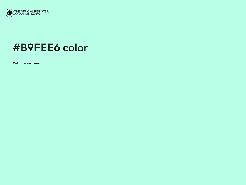 #B9FEE6 color image
