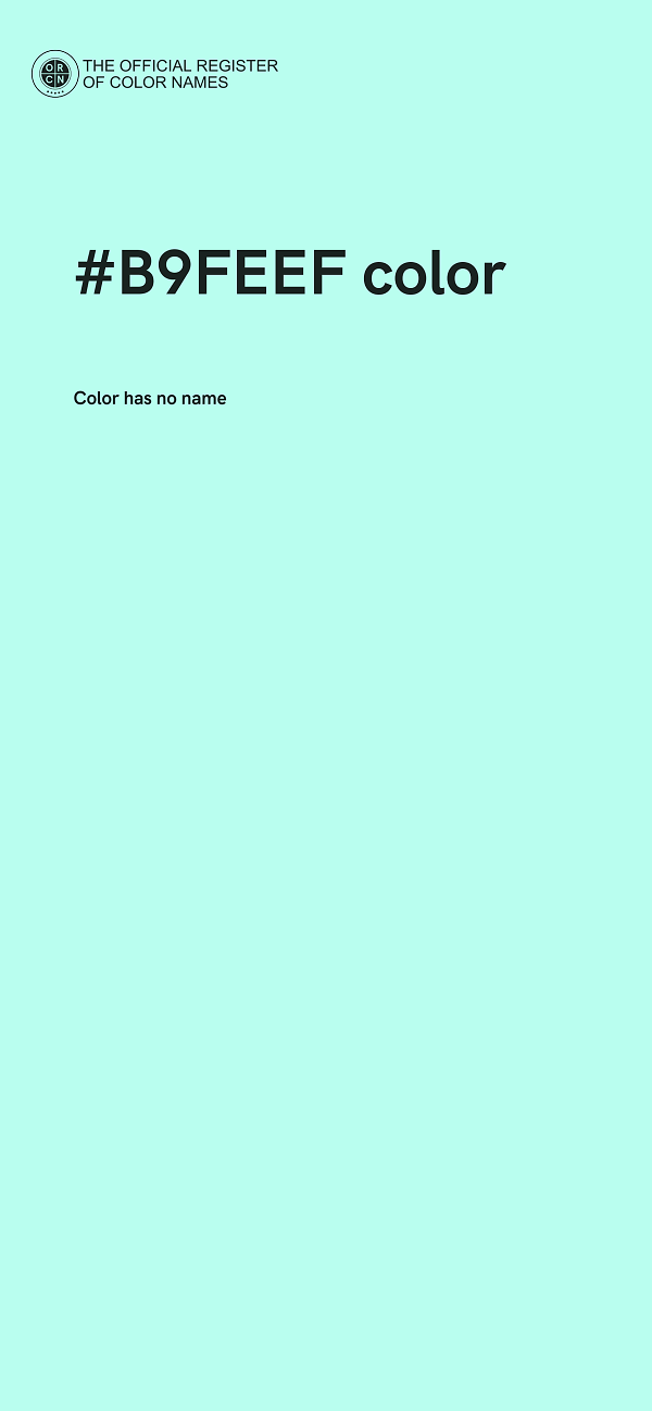 #B9FEEF color image