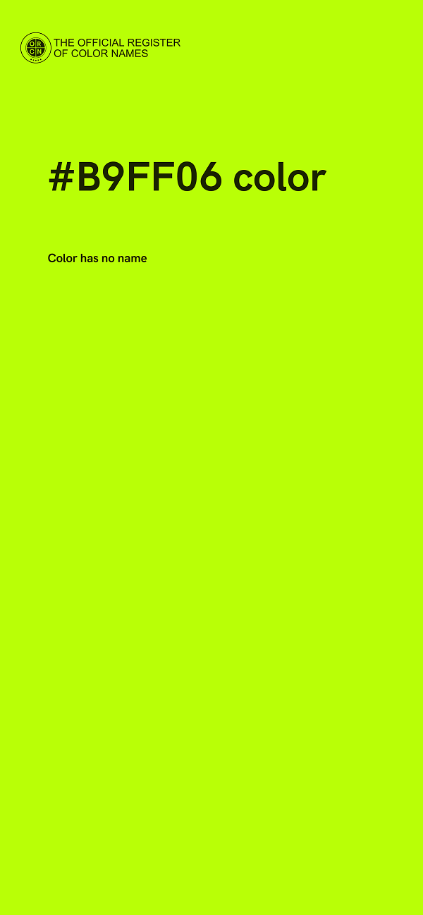 #B9FF06 color image