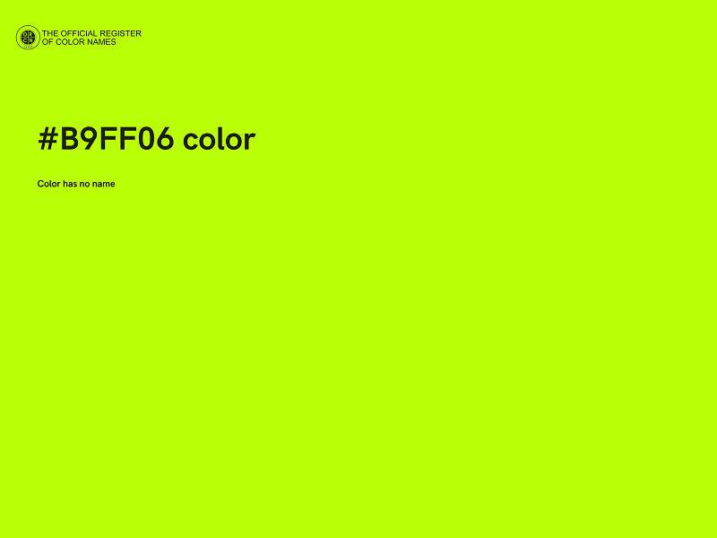 #B9FF06 color image