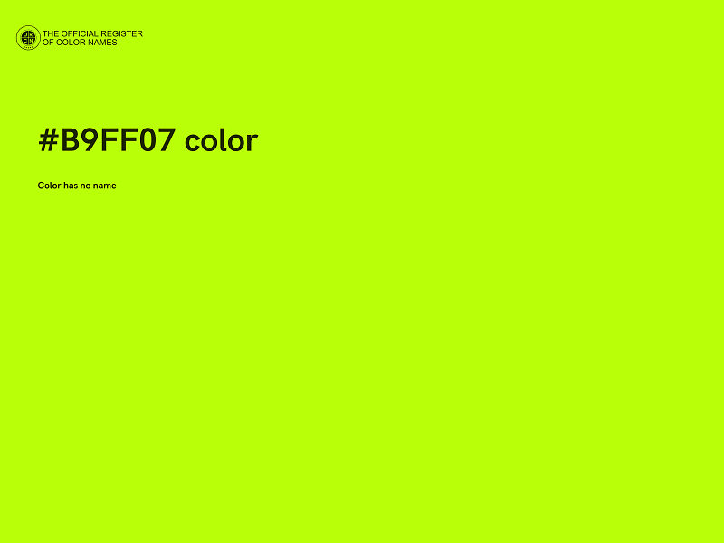 #B9FF07 color image