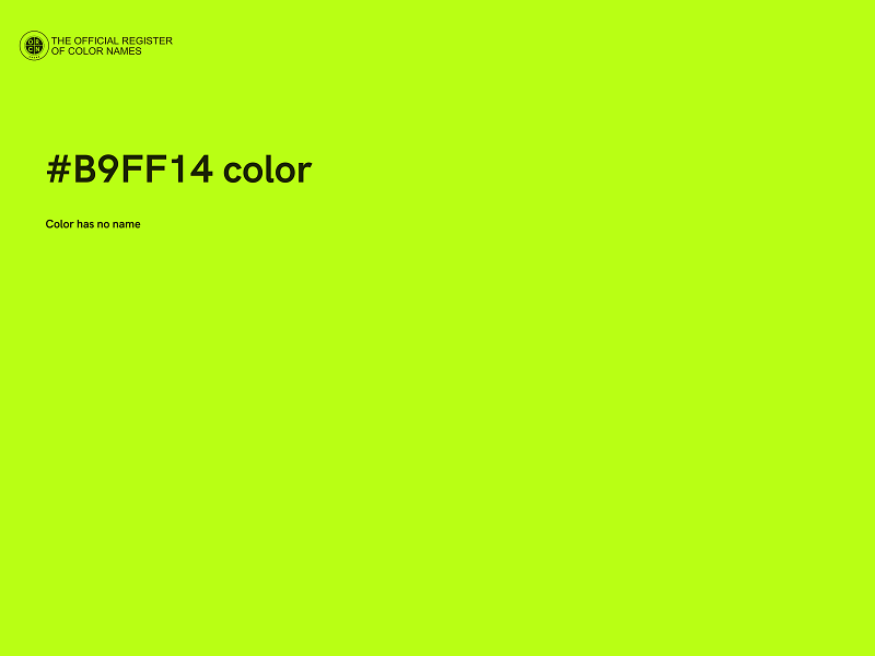 #B9FF14 color image