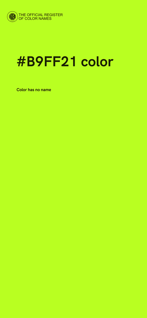 #B9FF21 color image