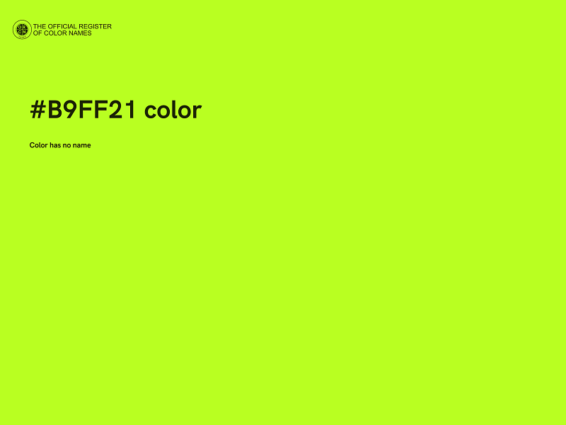 #B9FF21 color image