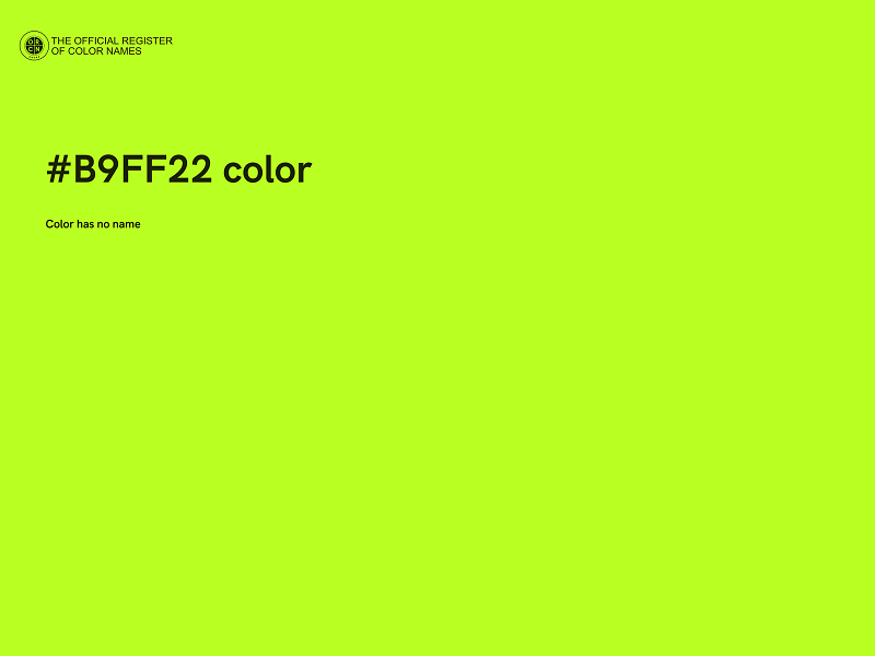 #B9FF22 color image